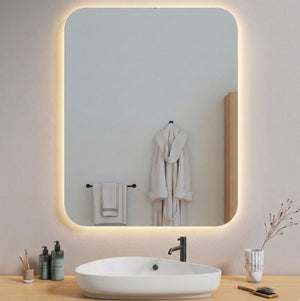 Aava wall mirror with LED lights (80x100 cm)