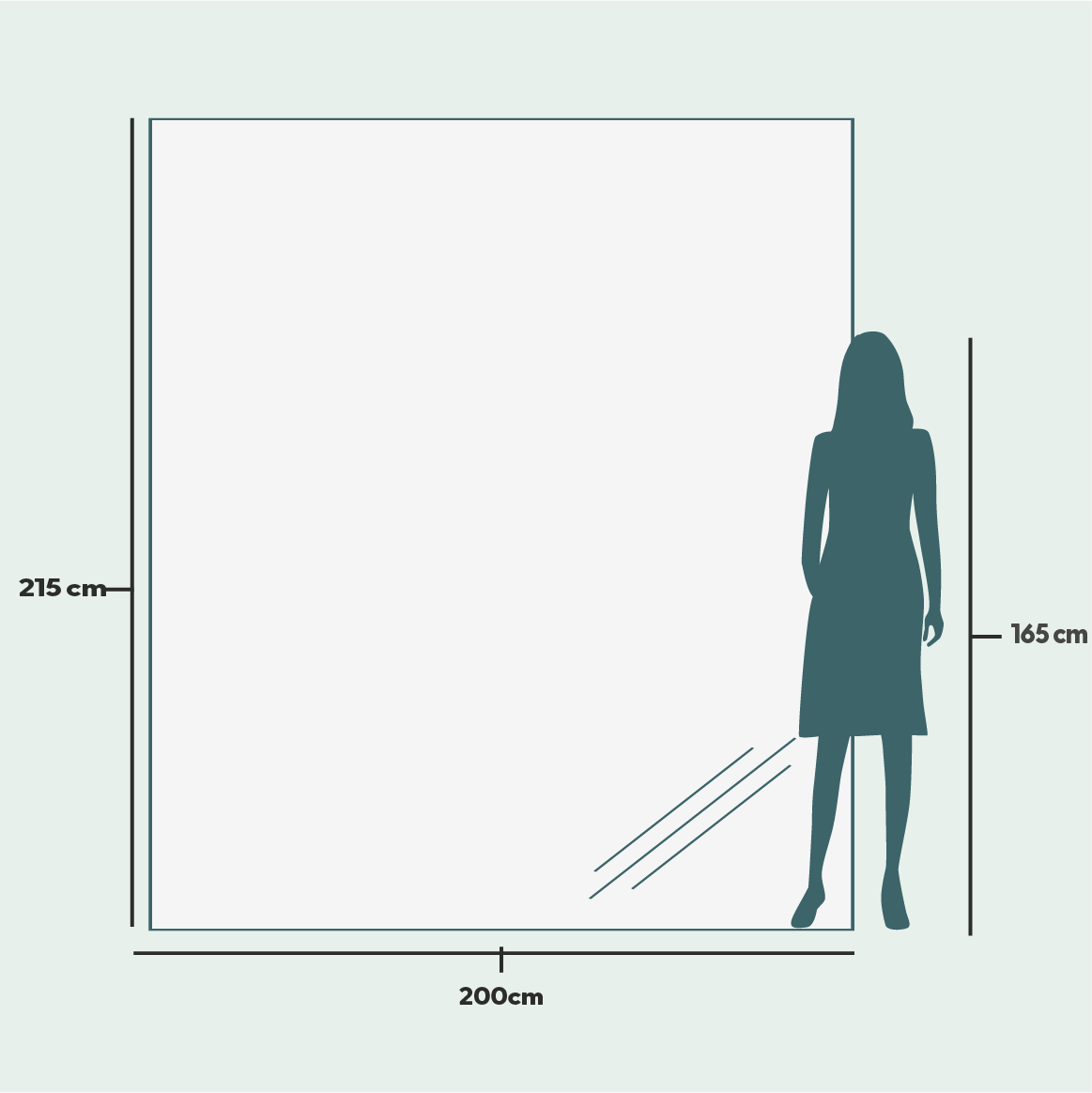 Giant Slimline LED mirror With Gold Frame (200x215cm)