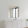 Slimline LED-spegel med kopparram (100x100 cm)