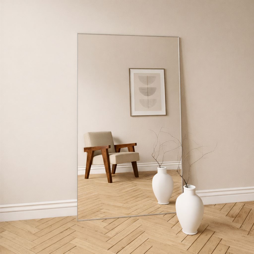 Aitta-peili hopeisella kehyksellä (100x170 cm)