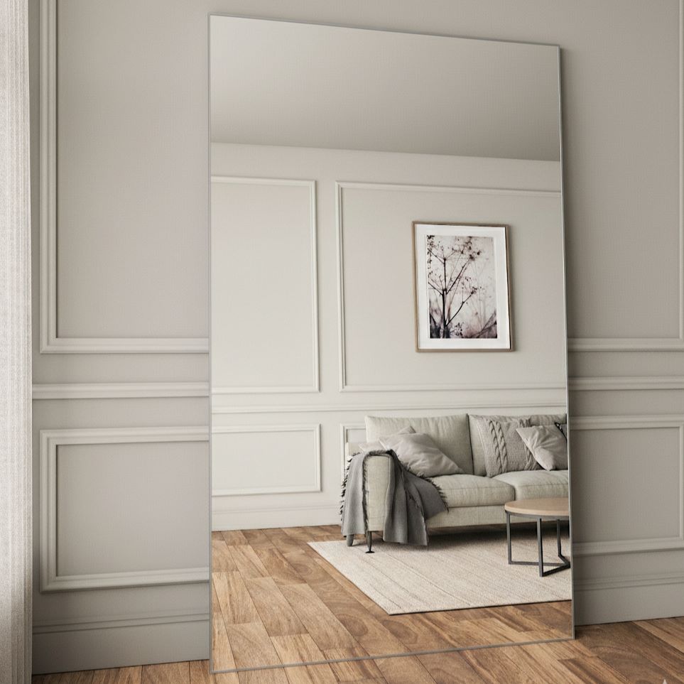 Aitta-peili hopeisella kehyksellä (130x220 cm)