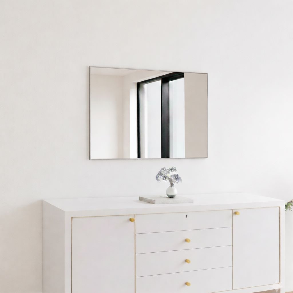 Aitta-peili hopeisella kehyksellä (50x60 cm)