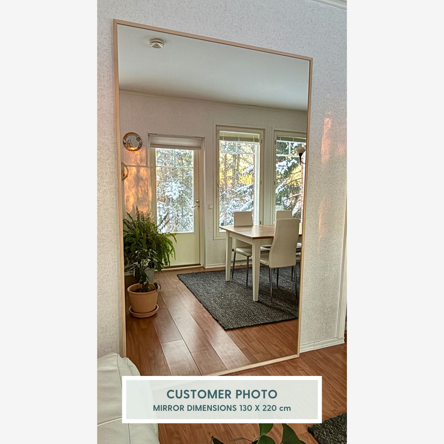 Aitta-peili koivukehyksellä (80x135cm)