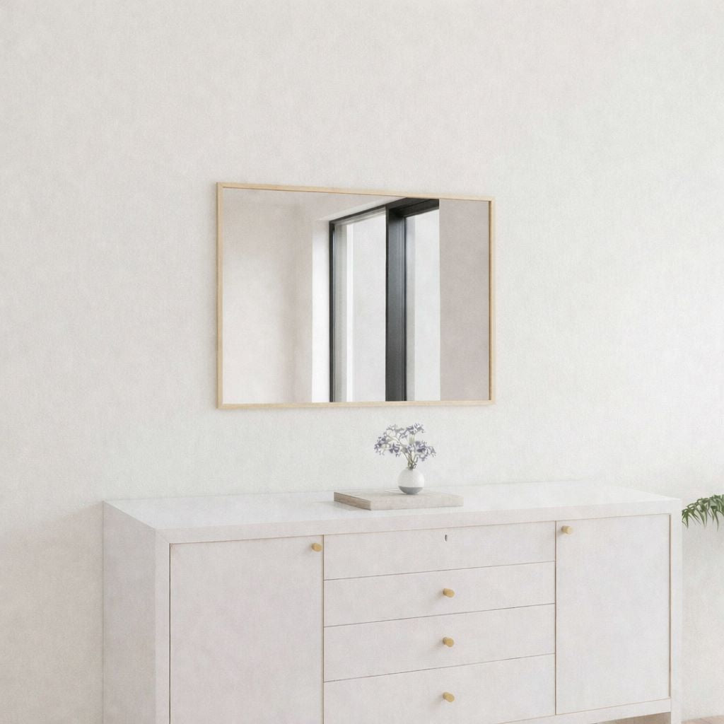 Aitta-peili koivukehyksellä (50x60 cm)