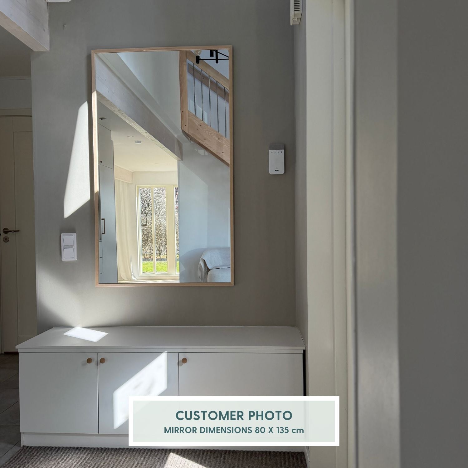 Aitta-peili koivukehyksellä (100x170 cm)