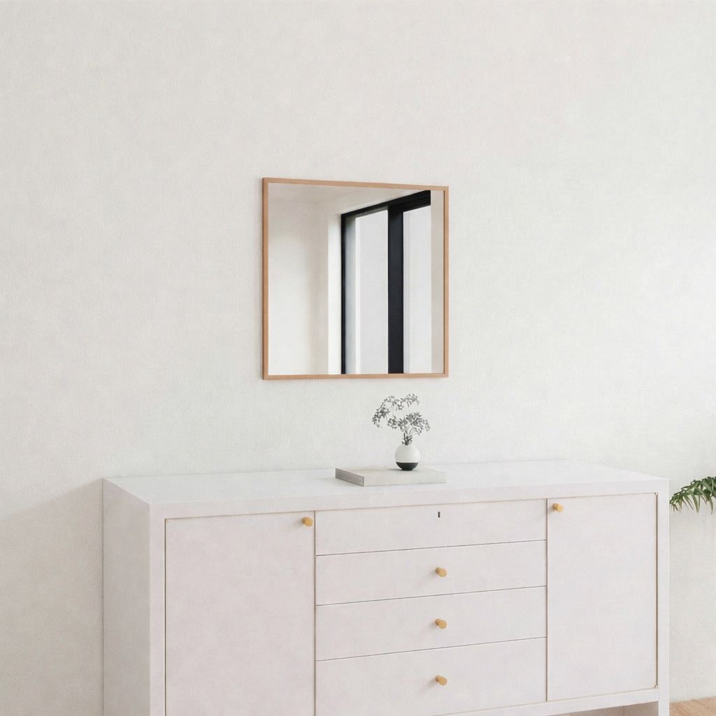 Aitta-peili kuparikehyksellä (40x40 cm)