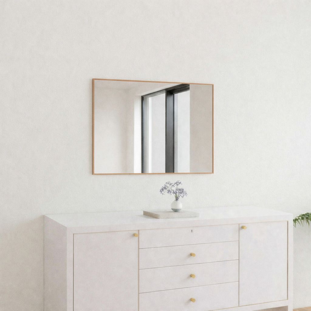 Aitta-peili kuparikehyksellä (50x60 cm)