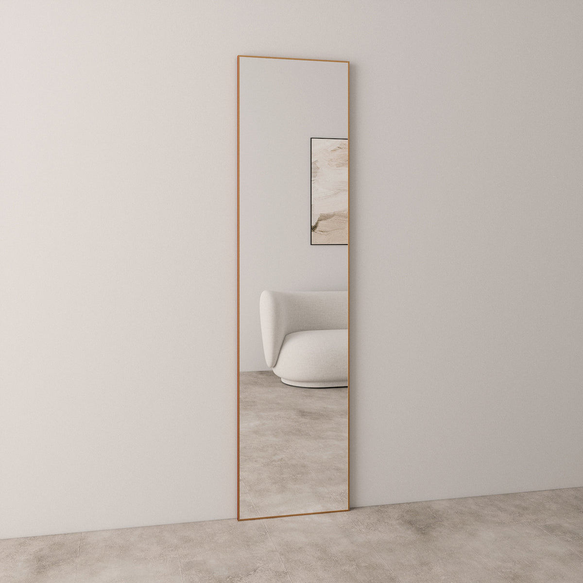 Aitta-peili kuparikehyksellä (50x200cm)