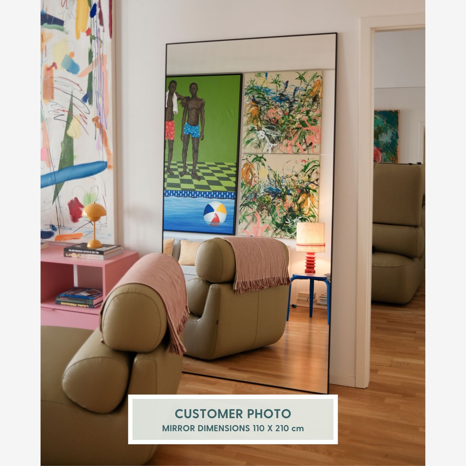 Aitta-peili mustalla kehyksellä (50x60 cm)