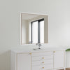 Slimline LED-spegel med bronsram (100x100 cm)