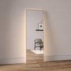 Slimline LED-spegel med bronsram (50x150 cm)