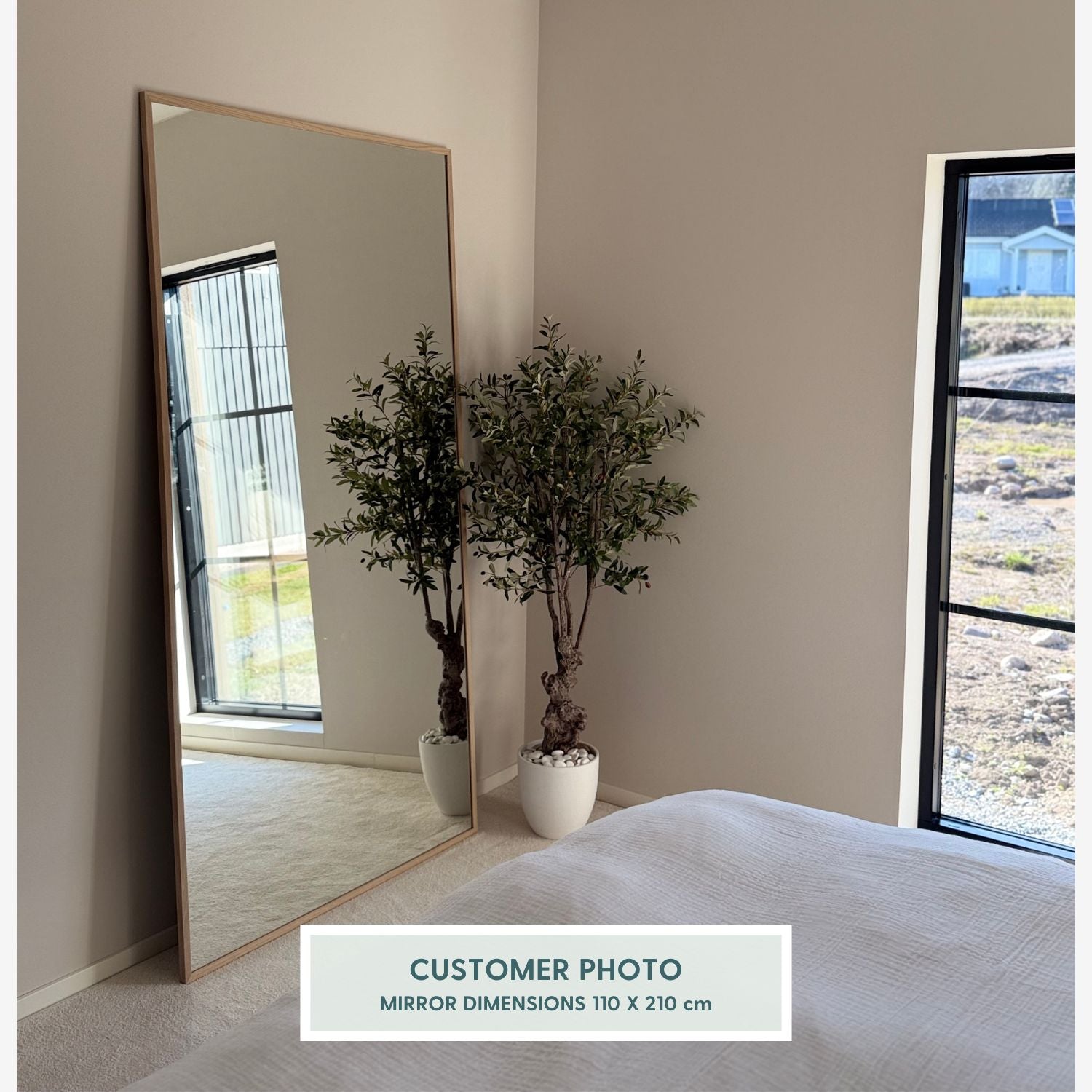 Aitta-peili tammikehyksellä (110x210 cm)