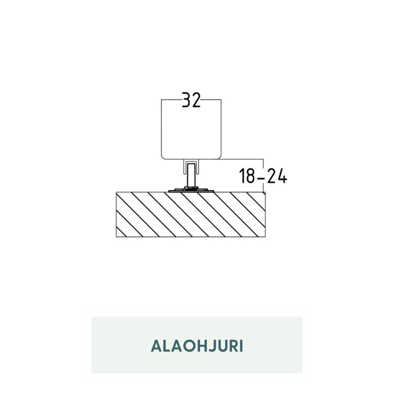 Frame Laine – yläkantoinen liukuovi