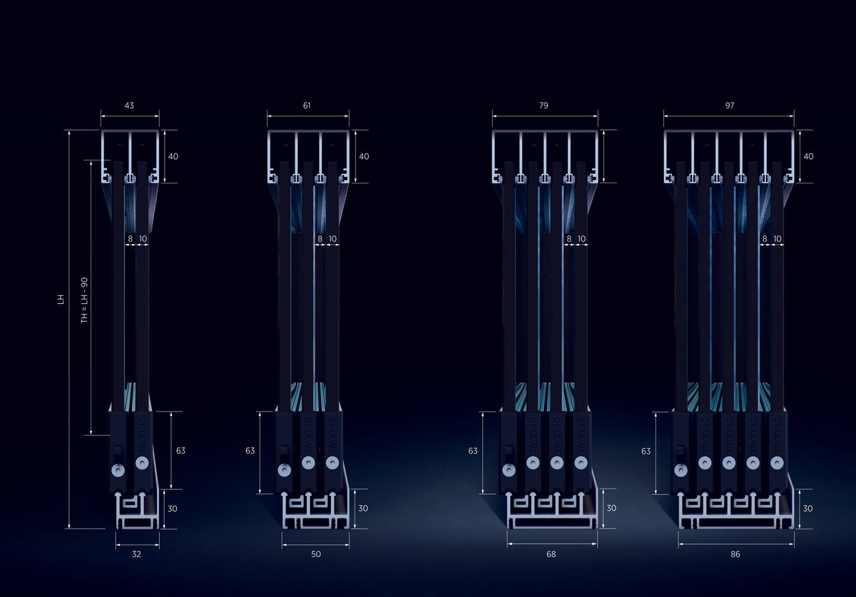 Panorama kehyksetön terassilasitus - vain liukuovet