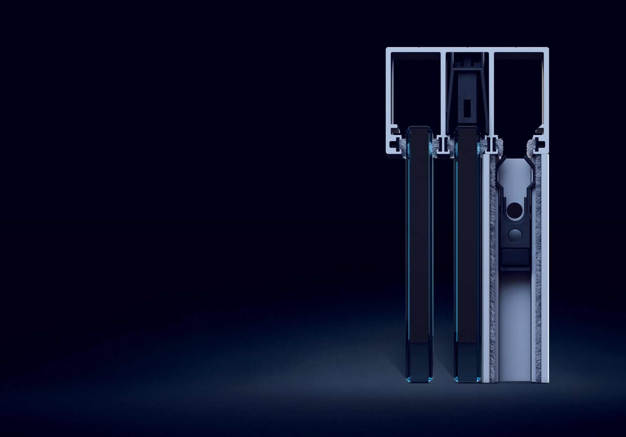 Panorama kehyksetön terassilasitus - vain liukuovet