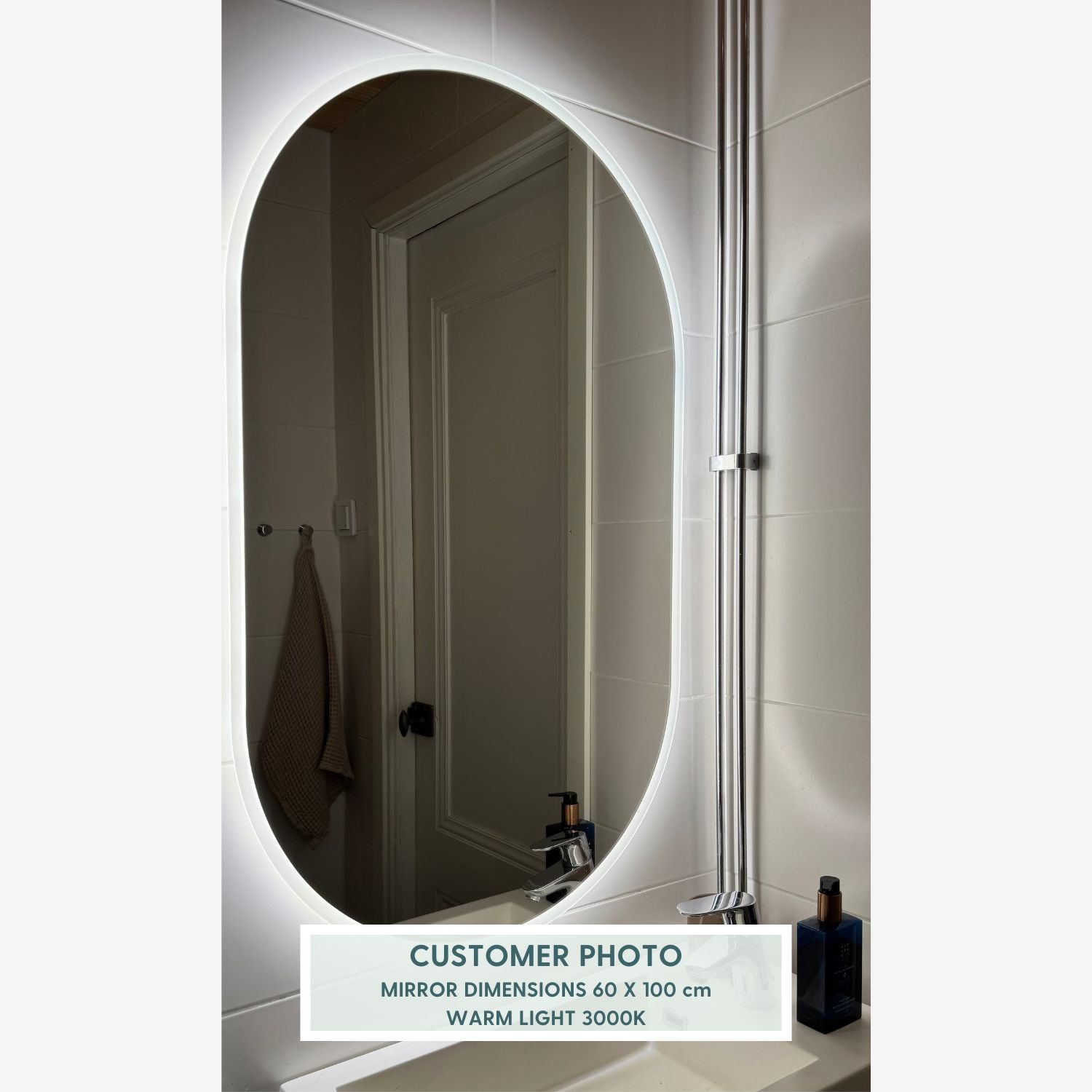 Full Lux ovaali valopeili (60x100cm)