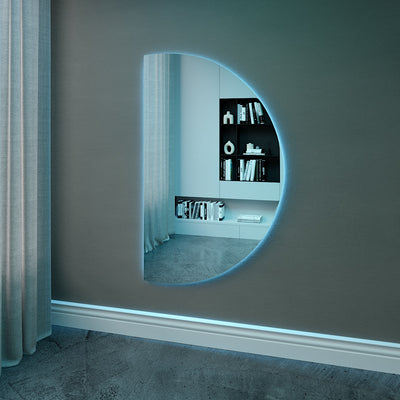 Half Moon Mirror with colour-changing backlighting