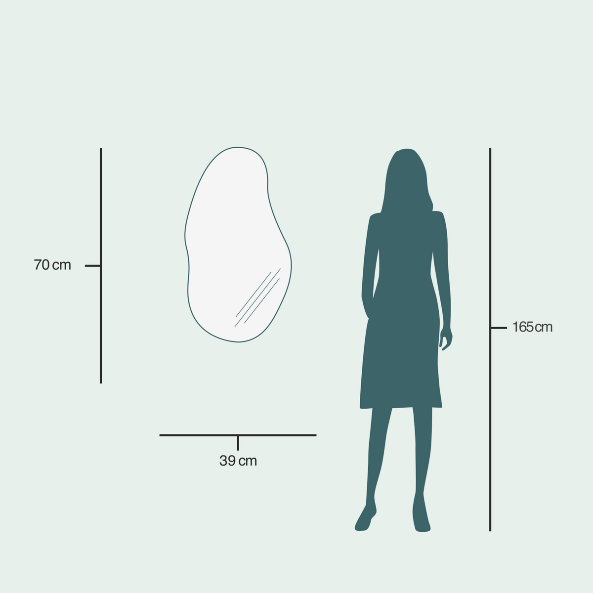 Valopeili - Hiekka (39x70 cm)