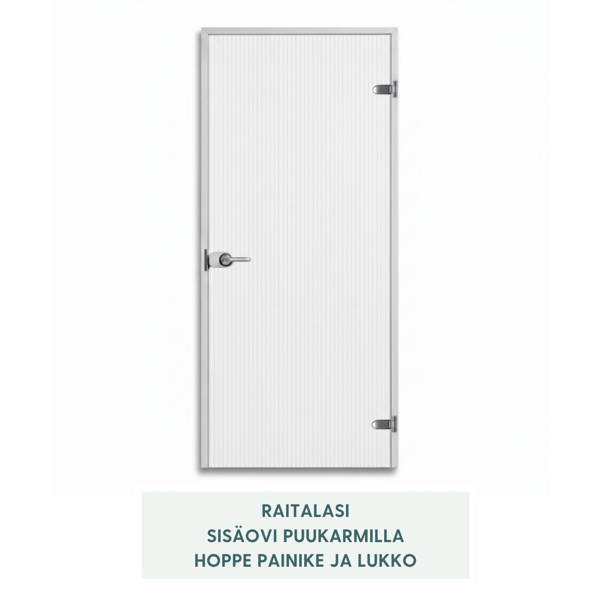 Hohde – lasiovi valkoisella puukarmilla