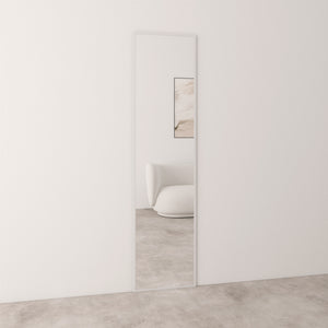 Aitta-peili valkoisella slimline kehyksellä (50x200cm)