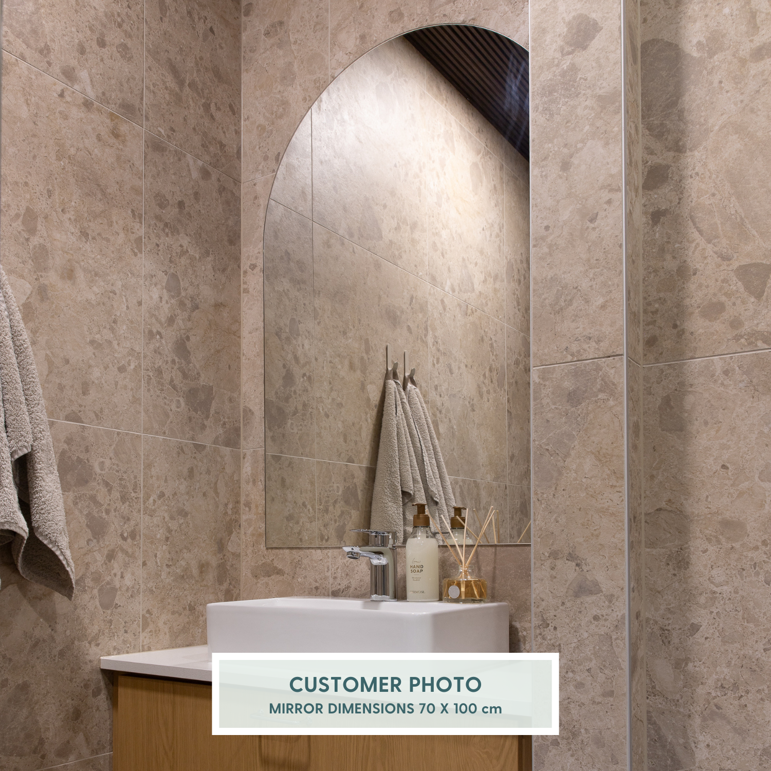 Kaari-peili (30x70 cm)