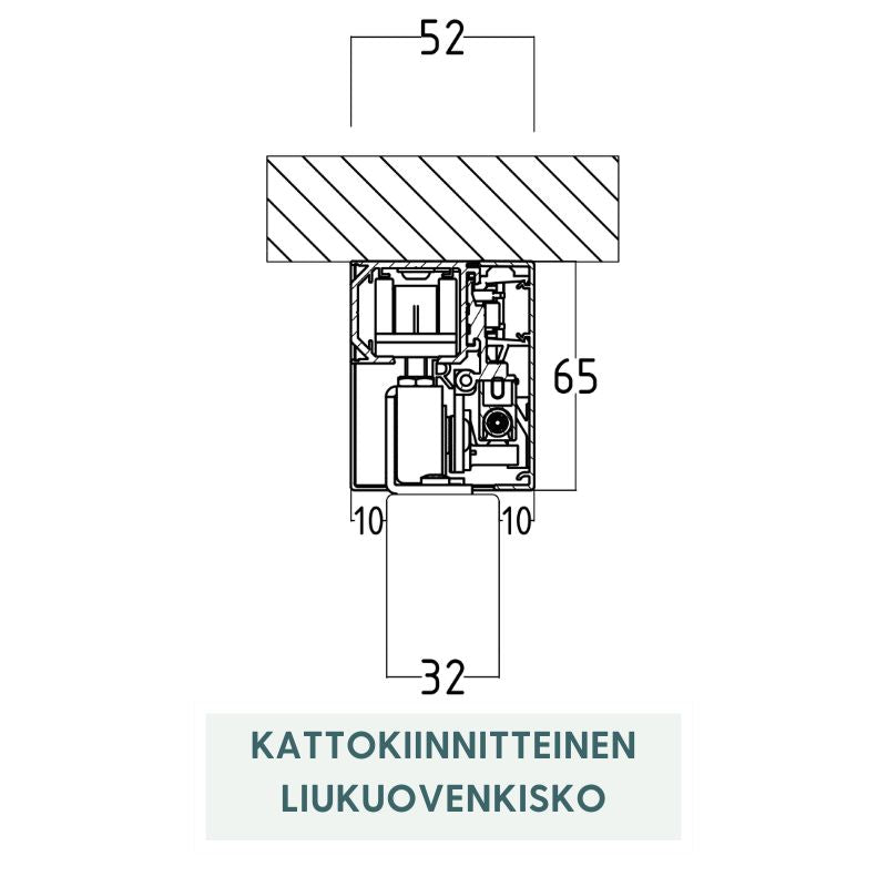 Frame Laine – yläkantoinen liukuovi