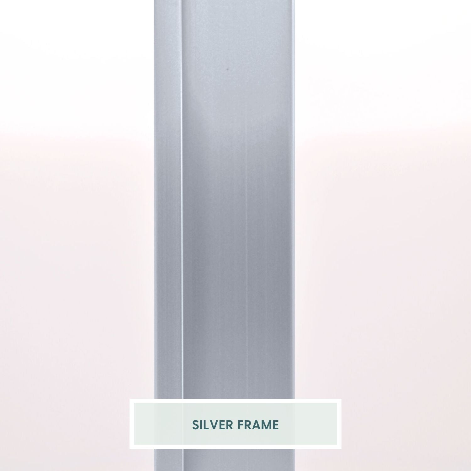 Aitta-peili hopeisella kehyksellä (50x200 cm)