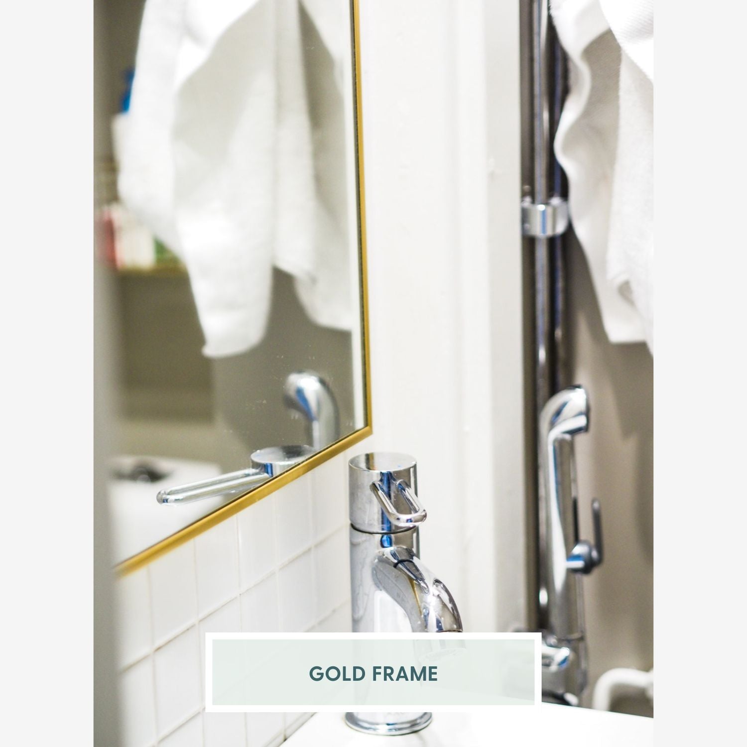 Aitta-peili kultamessinkikehyksellä (110x210cm)