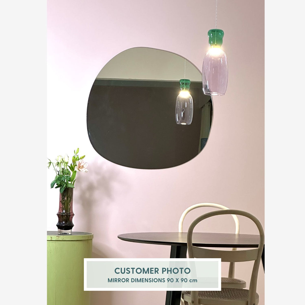 Stone wall mirror (90x90cm)