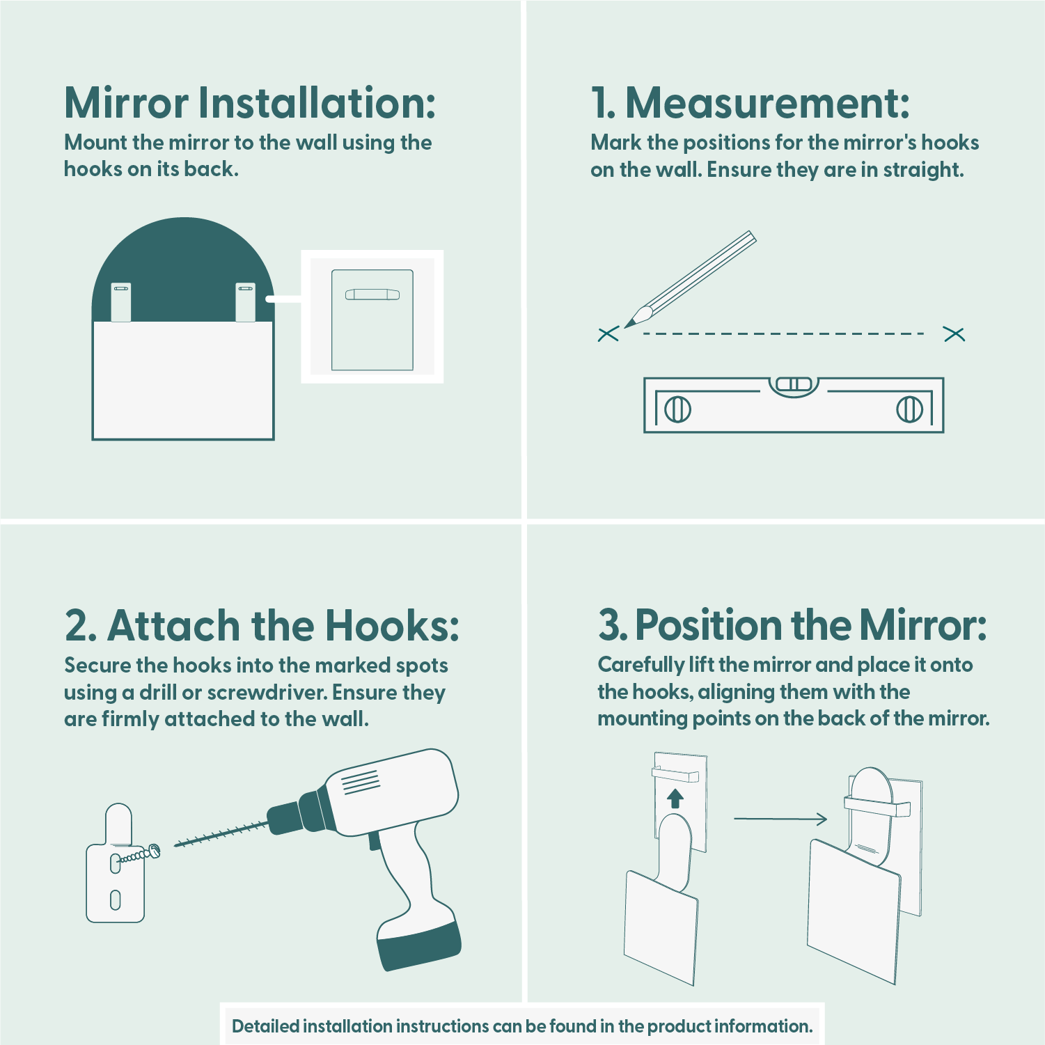 Kivi-peili (90x90cm)