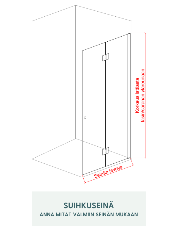 Ranta - osittain taittuva suihkuseinä