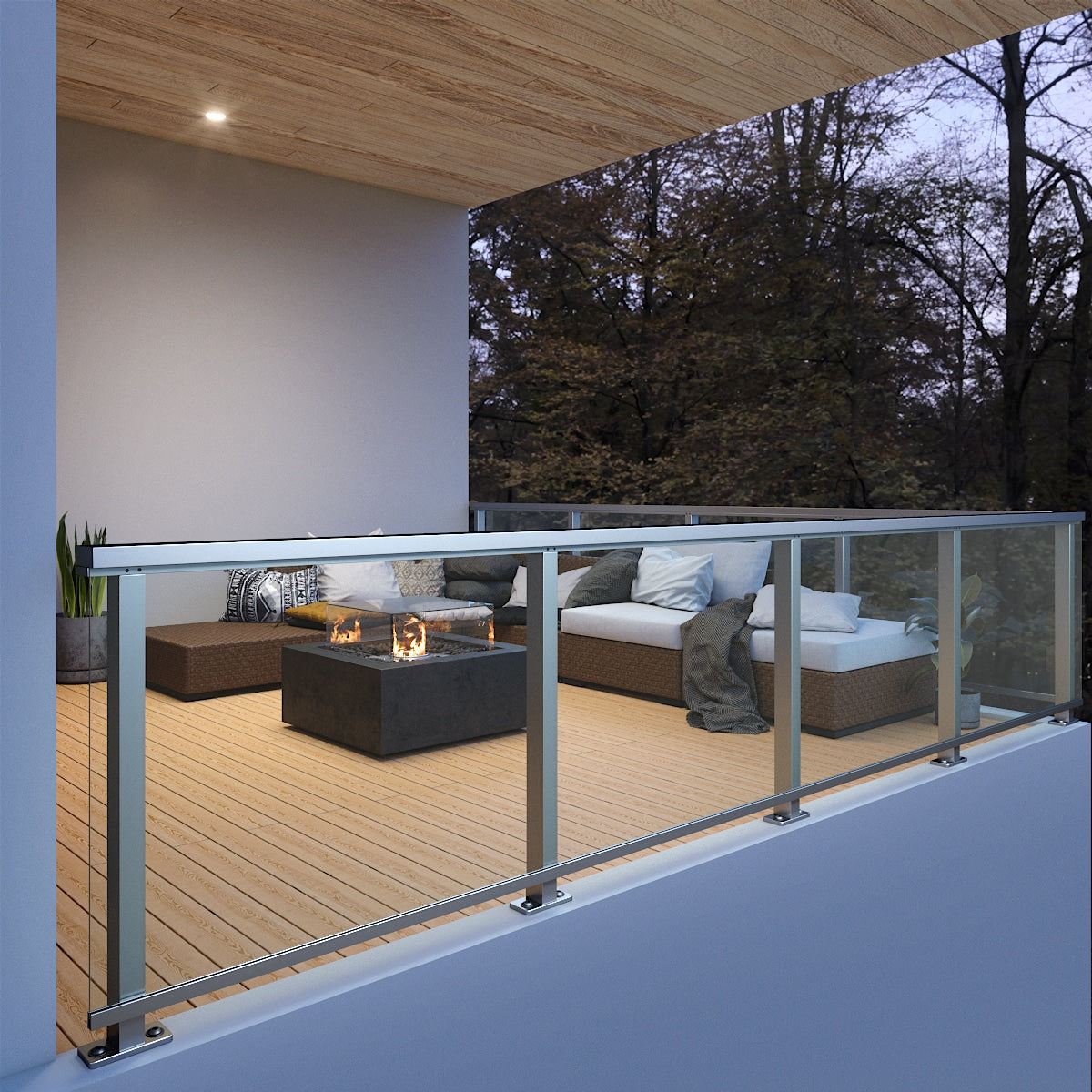 Alumiinitolpallinen lasikaide