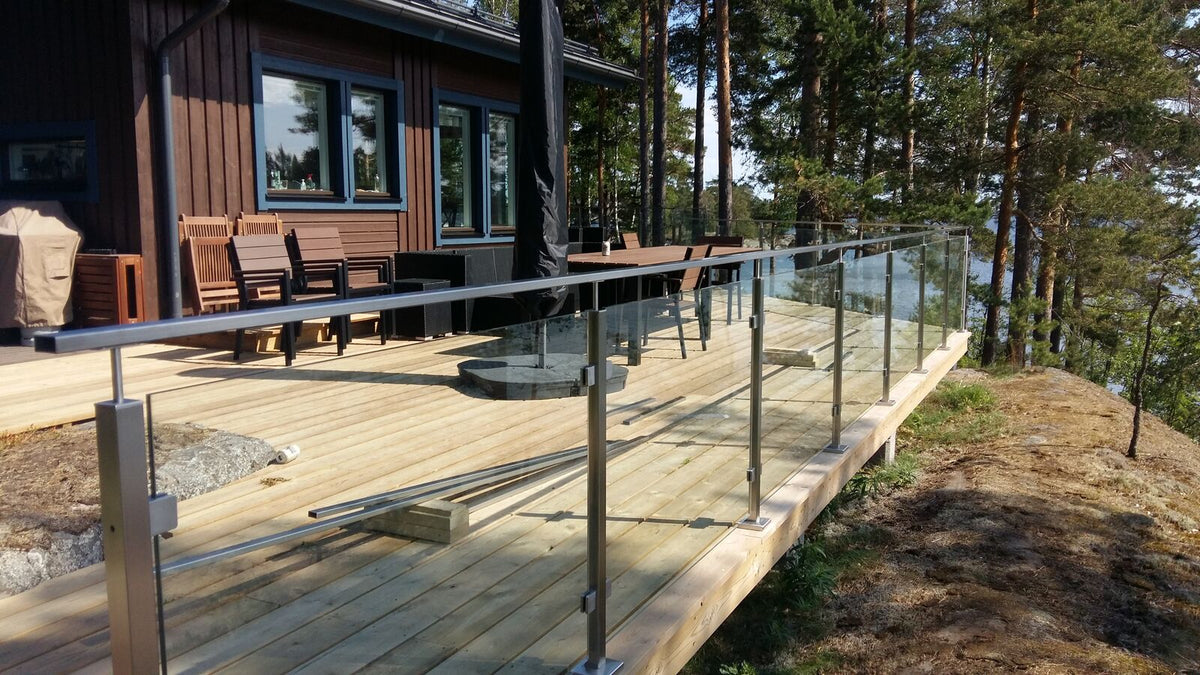 Lasikaide RST-tolpilla ja käsijohteella