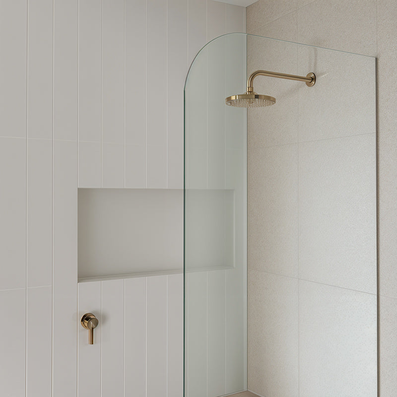 Luoto - Kiinteä suihkuseinä pyöristetyllä kulmalla