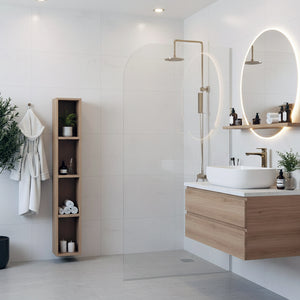 Luoto - Kiinteä suihkuseinä pyöristetyllä kulmalla