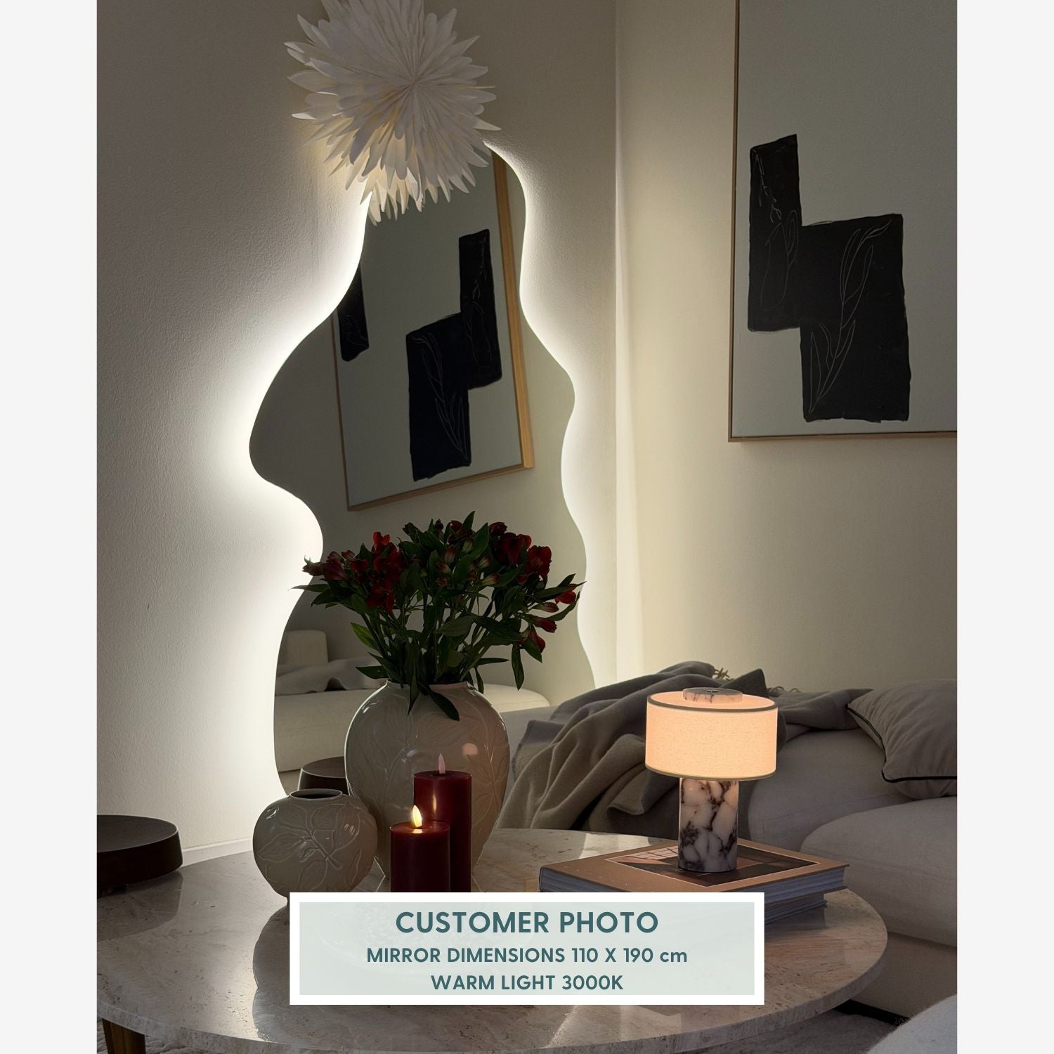 Majakka-peili taustavalaistuna (80x140cm)
