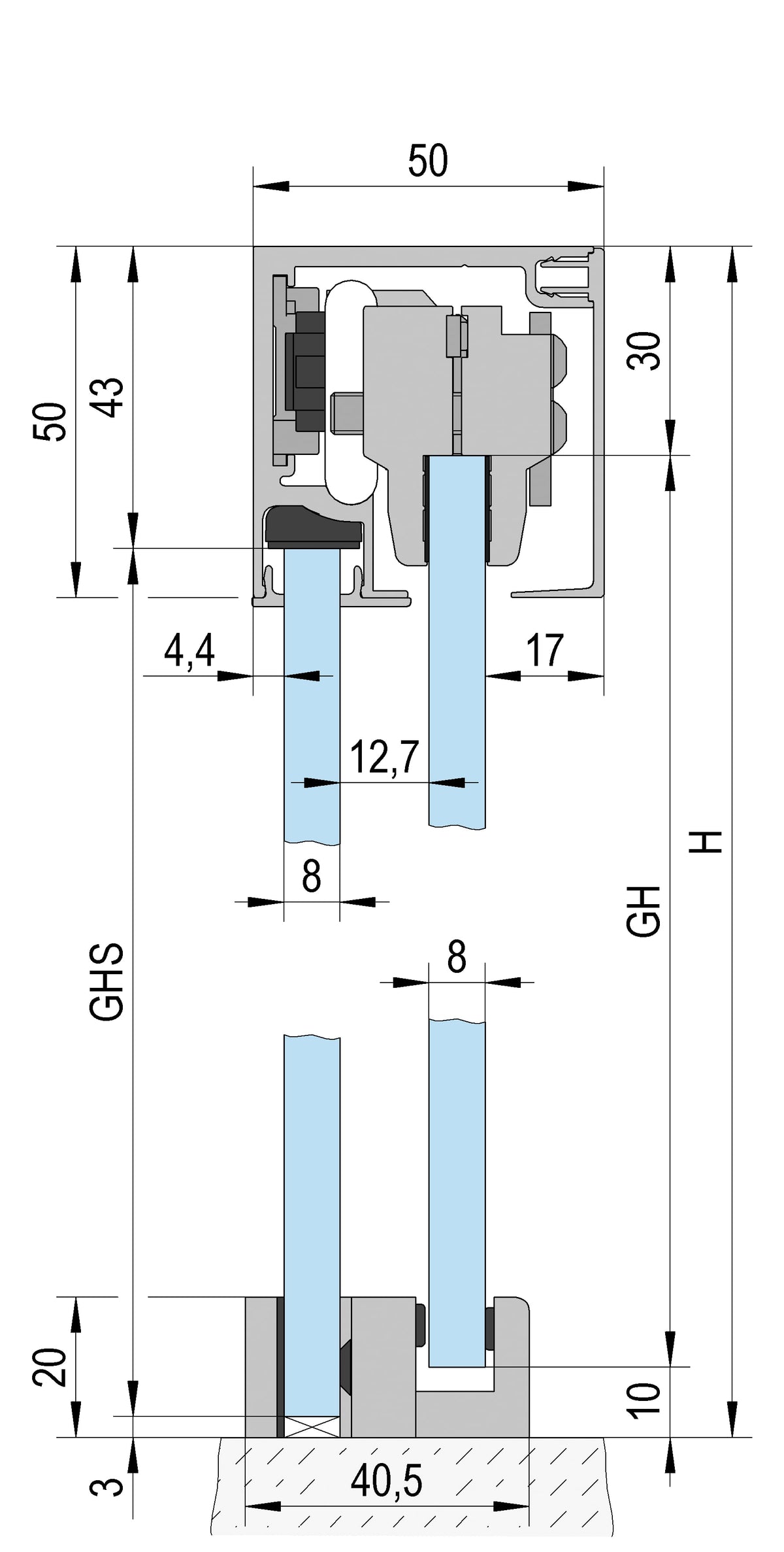 Niemeke – liukuovellinen suihkunurkka
