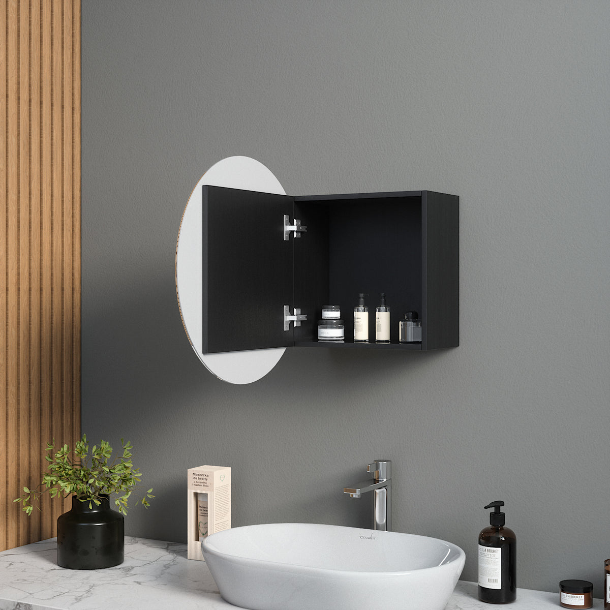 Rund Spegelskåp (50 cm)