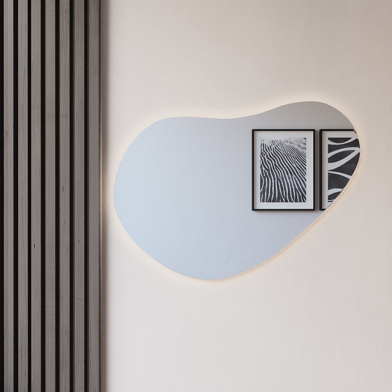 Luoto - Spiegel mit LED-Beleuchtung (69x46cm)