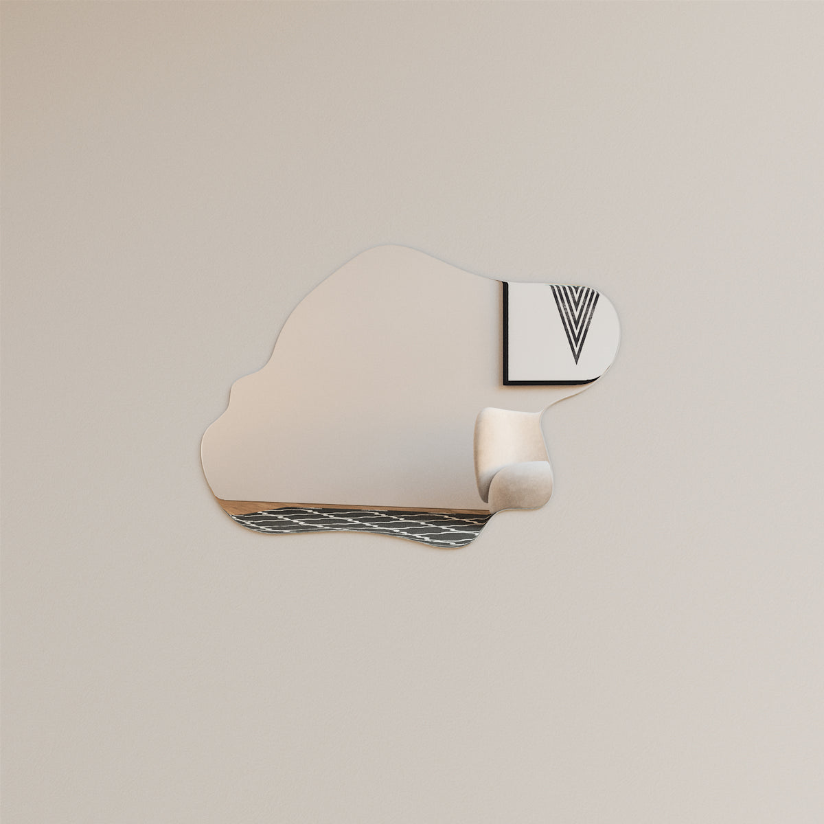 Island - Rahmenloser Spiegel (44x30cm)