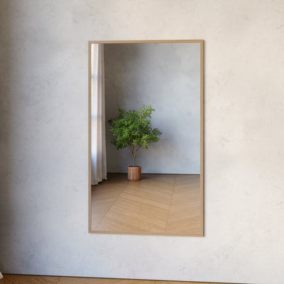 Slimline - Stor Fullängdsspegel med Björkram (80x135 cm)