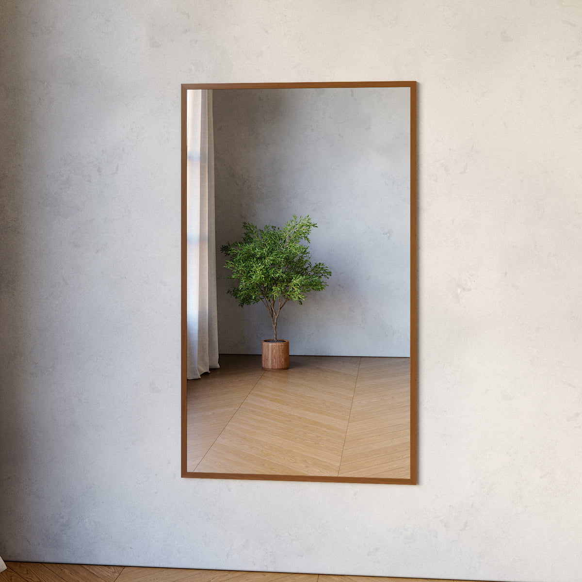 Aitta-peili leppäkehyksellä (80x135cm)