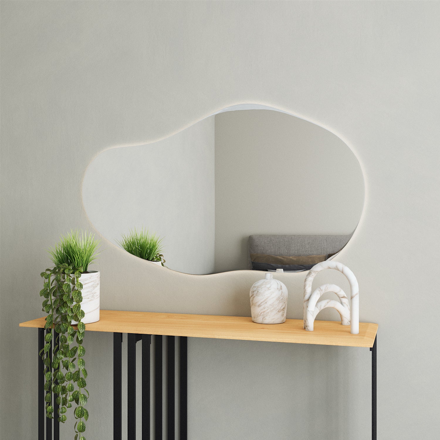 Sand - Asymmetrischer Lichtspiegel (75x130cm)