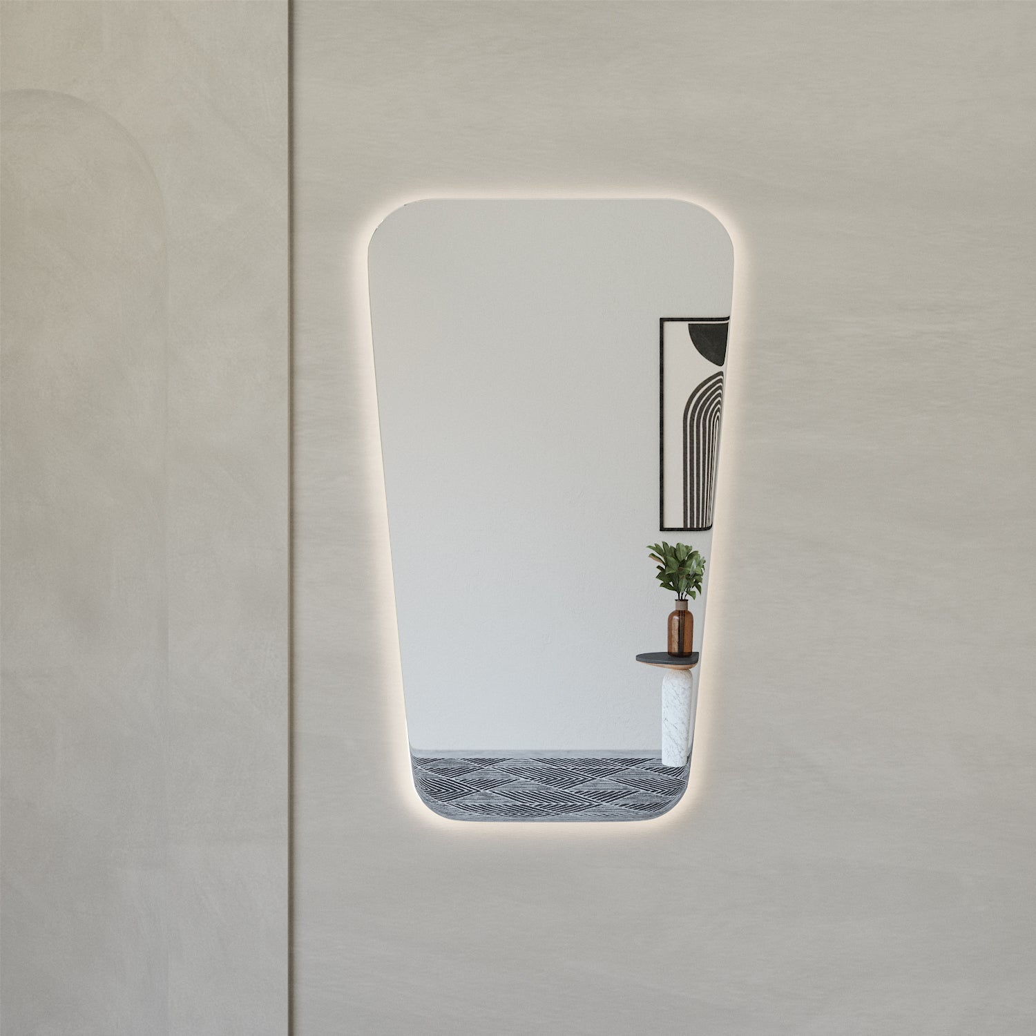 Lichtspiegel Im Retrostil (60x100cm)