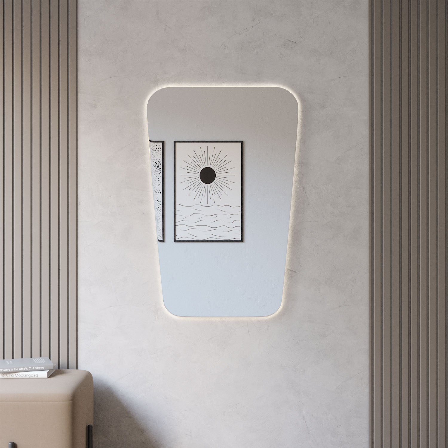 Lichtspiegel Im Retrostil (80x100cm)
