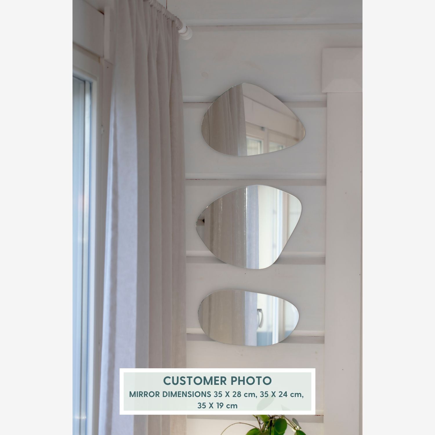 Mukulakivi-peili (koukkukiinnitys) (35x28cm, 35x24cm, 35x19cm)