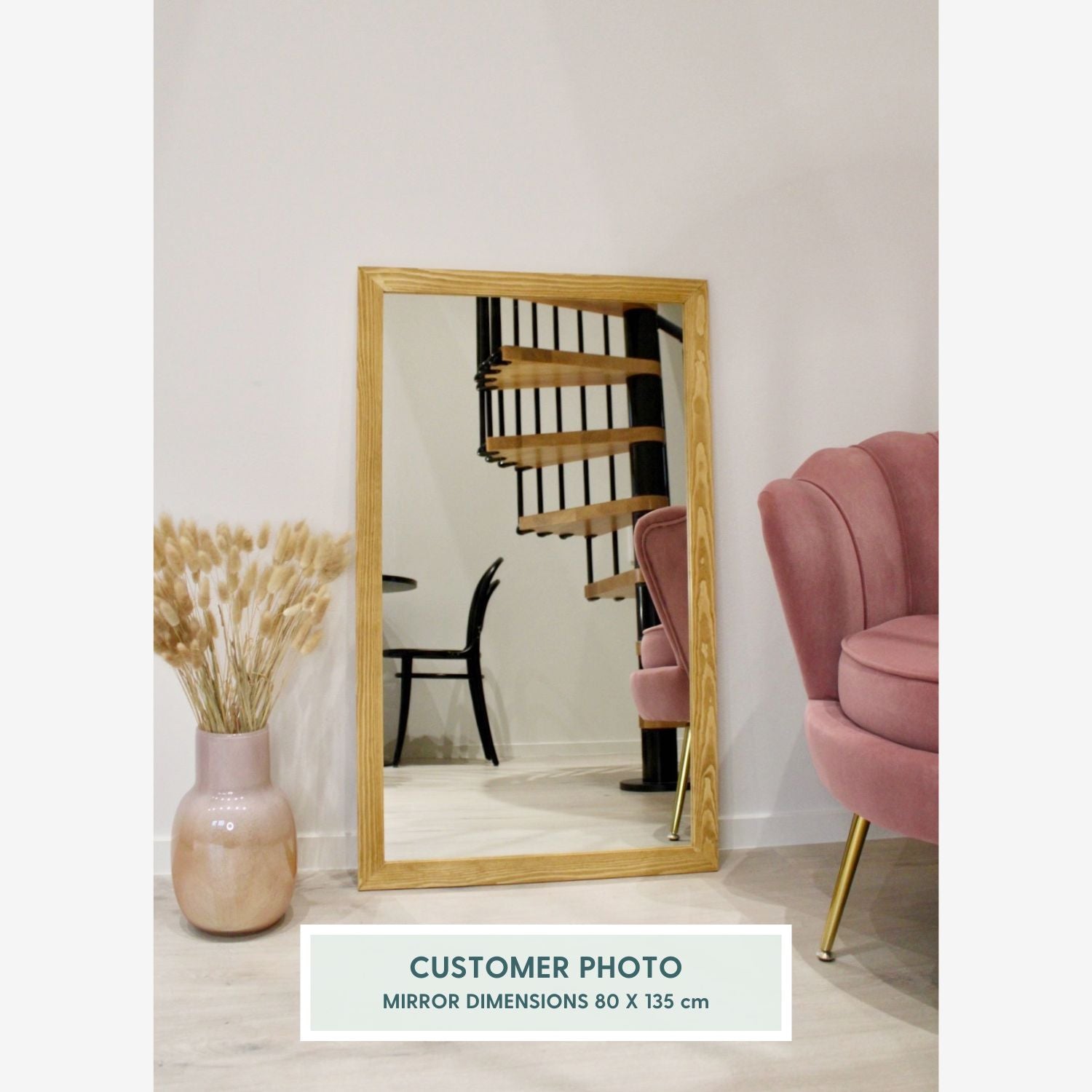 Puukehyksinen peili M (100x100cm)