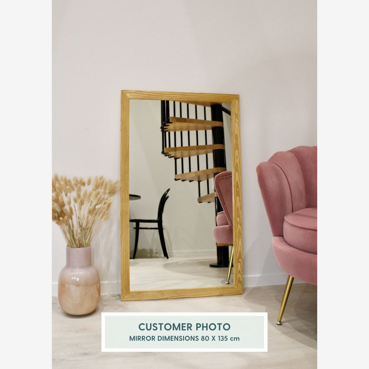 Puukehyksinen peili M (100x100cm)