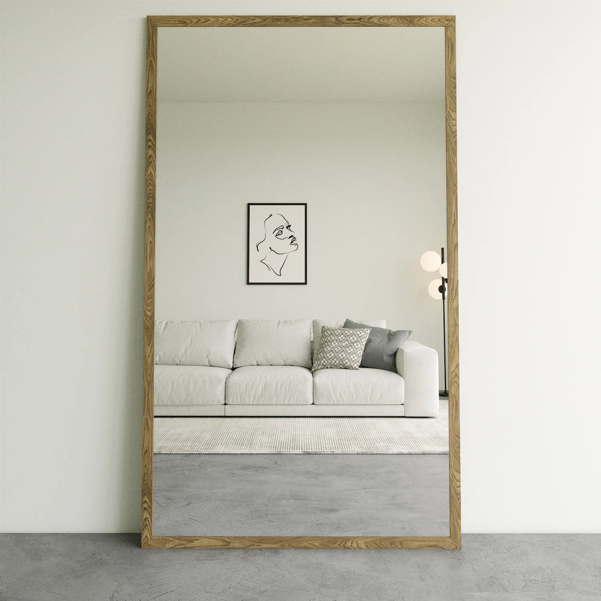 Puukehyksinen peili M, 110x210cm  - Outlet peili