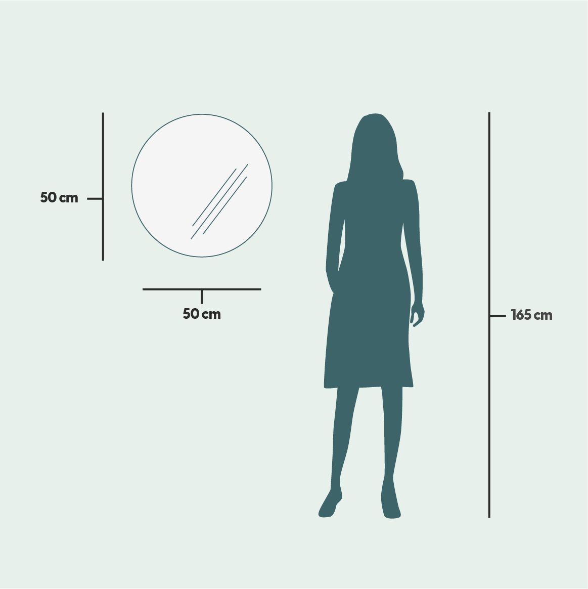 Rund Spegelskåp (50 cm)